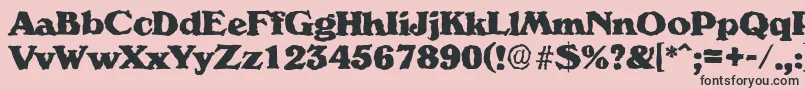 VeronarandomHeavyRegular Font – Black Fonts on Pink Background