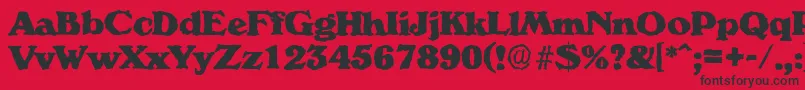 VeronarandomHeavyRegular Font – Black Fonts on Red Background