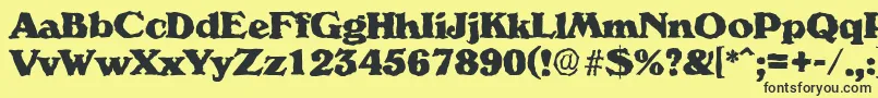 VeronarandomHeavyRegular Font – Black Fonts on Yellow Background