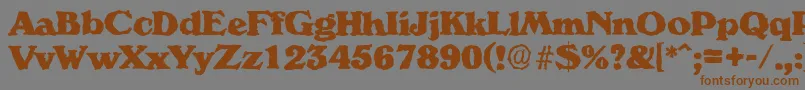 VeronarandomHeavyRegular Font – Brown Fonts on Gray Background
