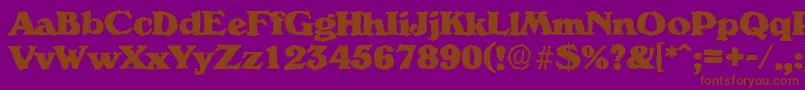 VeronarandomHeavyRegular Font – Brown Fonts on Purple Background