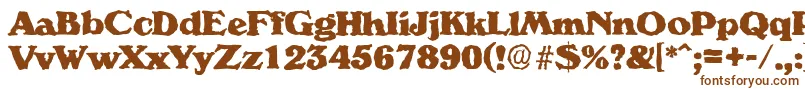 VeronarandomHeavyRegular Font – Brown Fonts on White Background