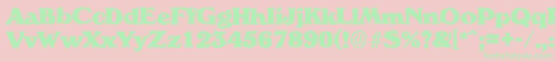 VeronarandomHeavyRegular Font – Green Fonts on Pink Background