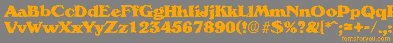 VeronarandomHeavyRegular Font – Orange Fonts on Gray Background