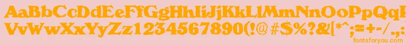 VeronarandomHeavyRegular Font – Orange Fonts on Pink Background