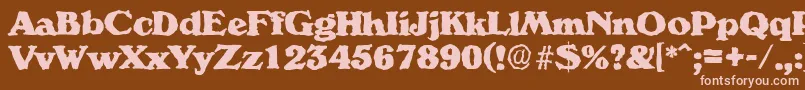 VeronarandomHeavyRegular Font – Pink Fonts on Brown Background
