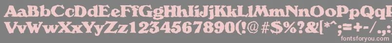 VeronarandomHeavyRegular Font – Pink Fonts on Gray Background