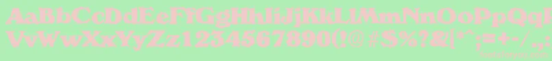 VeronarandomHeavyRegular Font – Pink Fonts on Green Background