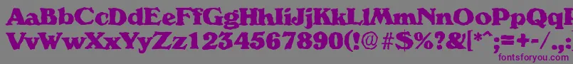VeronarandomHeavyRegular Font – Purple Fonts on Gray Background