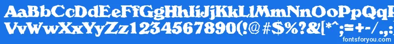 VeronarandomHeavyRegular Font – White Fonts on Blue Background
