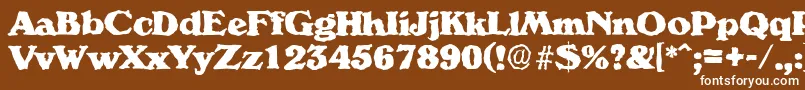 VeronarandomHeavyRegular Font – White Fonts on Brown Background