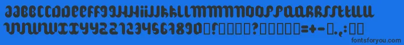 Hitch Font – Black Fonts on Blue Background