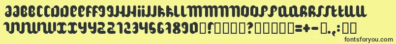 Hitch Font – Black Fonts on Yellow Background