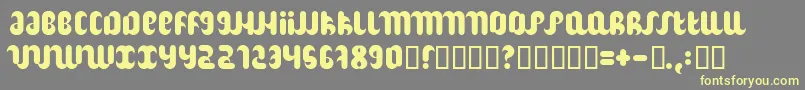 Hitch-fontti – keltaiset fontit harmaalla taustalla