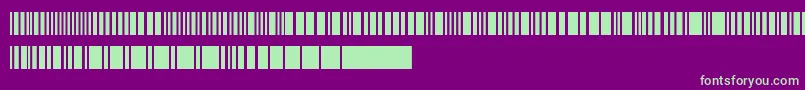 Шрифт BarkodeRegular – зелёные шрифты на фиолетовом фоне