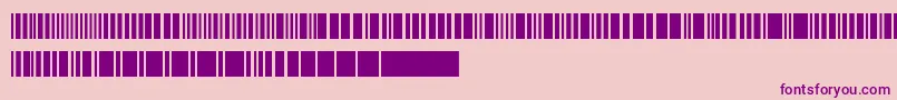 BarkodeRegular-Schriftart – Violette Schriften auf rosa Hintergrund