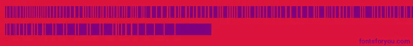 BarkodeRegular Font – Purple Fonts on Red Background