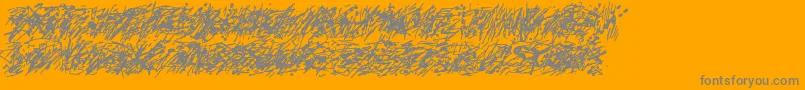 Pollockc5-Schriftart – Graue Schriften auf orangefarbenem Hintergrund