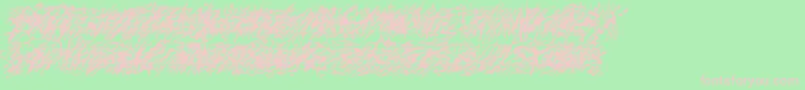 Pollockc5 Font – Pink Fonts on Green Background