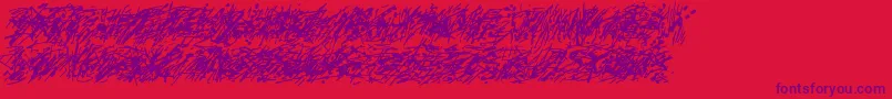 Pollockc5 Font – Purple Fonts on Red Background
