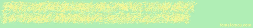 Pollockc5 Font – Yellow Fonts on Green Background