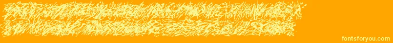 Pollockc5 Font – Yellow Fonts on Orange Background