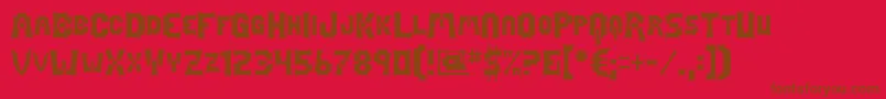 Mage Font – Brown Fonts on Red Background