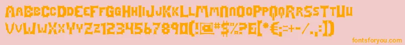 Mage Font – Orange Fonts on Pink Background