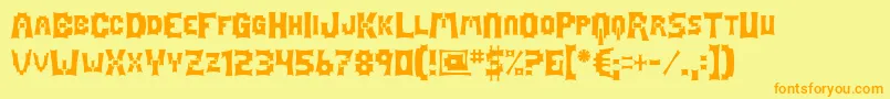 Mage Font – Orange Fonts on Yellow Background