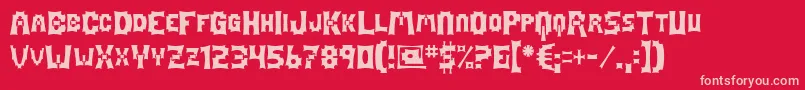 Mage Font – Pink Fonts on Red Background