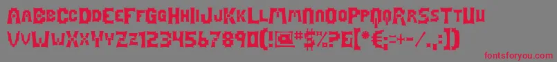 Mage Font – Red Fonts on Gray Background