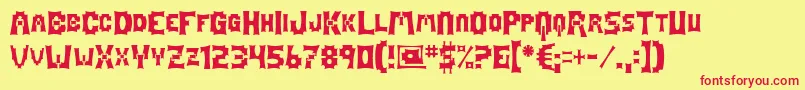 Mage Font – Red Fonts on Yellow Background