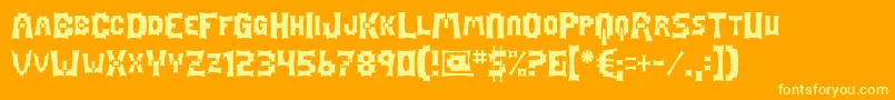 Mage Font – Yellow Fonts on Orange Background