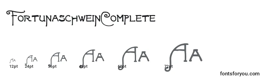 Größen der Schriftart FortunaschweinComplete