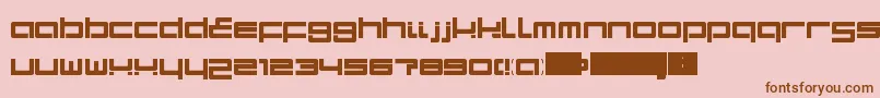 TerminalLdr Font – Brown Fonts on Pink Background