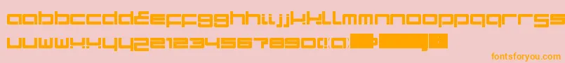 TerminalLdr Font – Orange Fonts on Pink Background