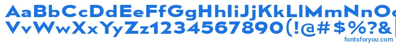 MesmerizeExBd Font – Blue Fonts on White Background