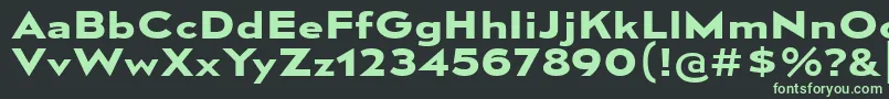 MesmerizeExBd Font – Green Fonts on Black Background