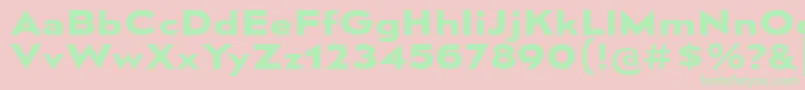 MesmerizeExBd Font – Green Fonts on Pink Background