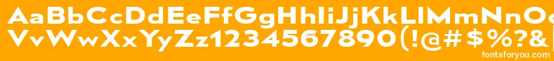 MesmerizeExBd Font – White Fonts on Orange Background
