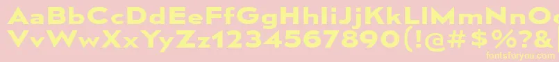 MesmerizeExBd Font – Yellow Fonts on Pink Background