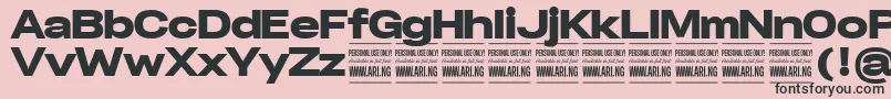 SpecifypersonalExpblack Font – Black Fonts on Pink Background