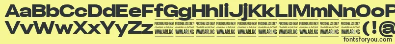 SpecifypersonalExpblack Font – Black Fonts on Yellow Background