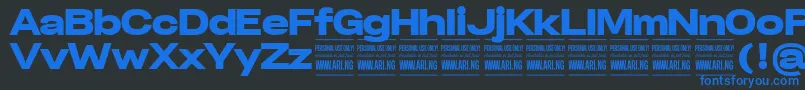 SpecifypersonalExpblack Font – Blue Fonts on Black Background