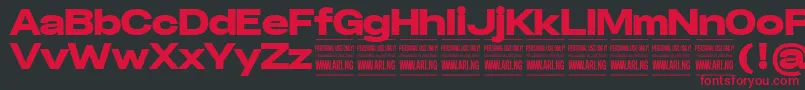 SpecifypersonalExpblack Font – Red Fonts on Black Background