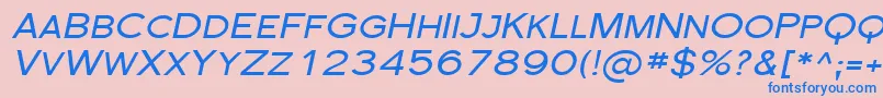 FlorencesansScExpItalic Font – Blue Fonts on Pink Background