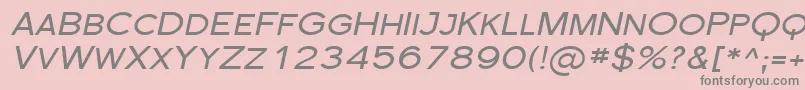 FlorencesansScExpItalic Font – Gray Fonts on Pink Background