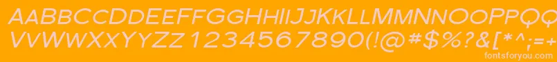 FlorencesansScExpItalic Font – Pink Fonts on Orange Background