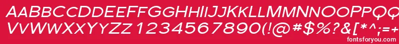 FlorencesansScExpItalic Font – White Fonts on Red Background