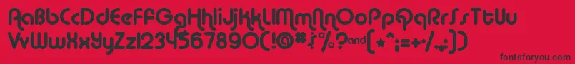 Alba ffy Font – Black Fonts on Red Background